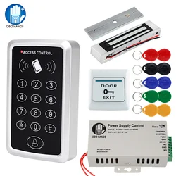 Home Access Control System Kits Set RFID Keypad 125KHz Access Controller 1000 Users + 180KG Electric Magnetic Lock Strike Locks