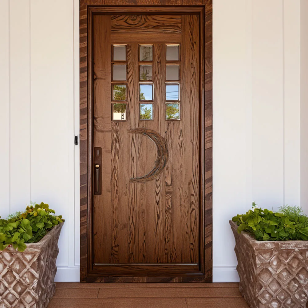 

4 Pcs Rattan Wreath Garland Moon Shape Door Home DIY Iron Craft Products Grapevine Ring Crescent NaturalDIY Decor