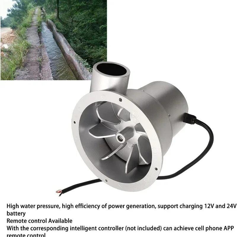 Hydraulic Generator 18V Water Flow Turbine Type Outdoor Household Small Hydroelectric Generator DC Permanent Magnet Brushless