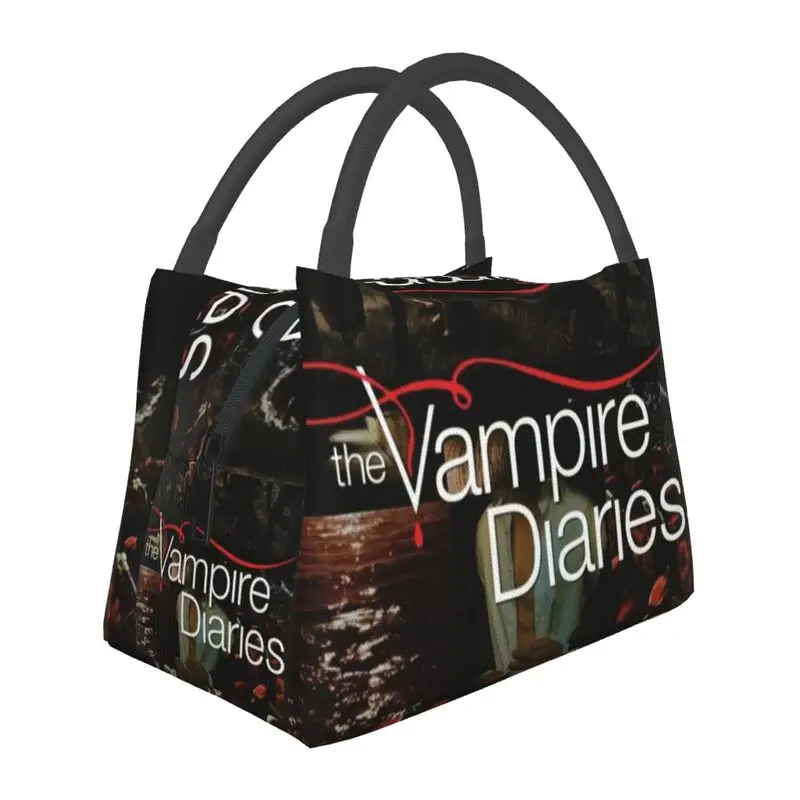 

The Vampire Diaries Insulated Lunch Bags for Work Office Waterproof Cooler Thermal Lunch Box Women