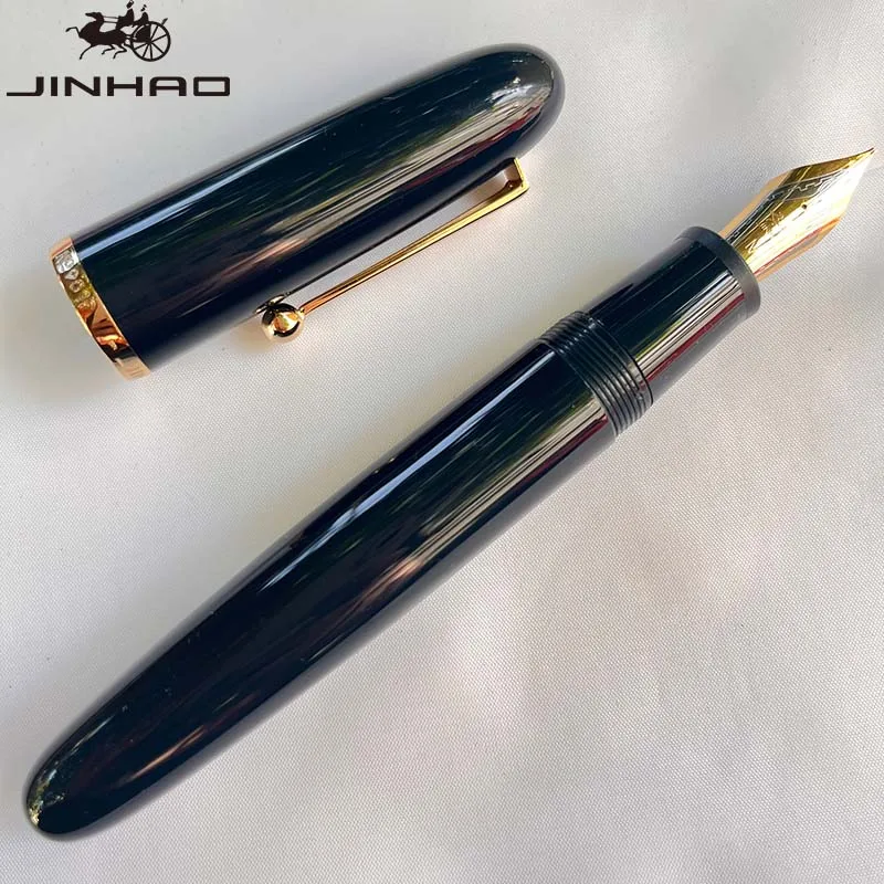 Luxus JinHao 9019 Dadao Brunnen Stift Acryl Transparent Spin Stift 40 MM Feder Schreibwaren Büro Schule Liefert Schreiben Stifte – Detail 1