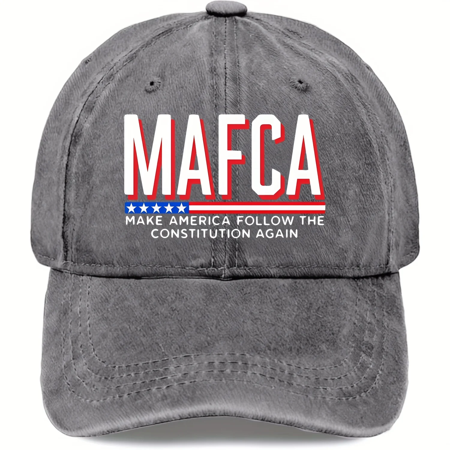 Vintage Washed Baseball Cap - Patriotic Political Humor Design 