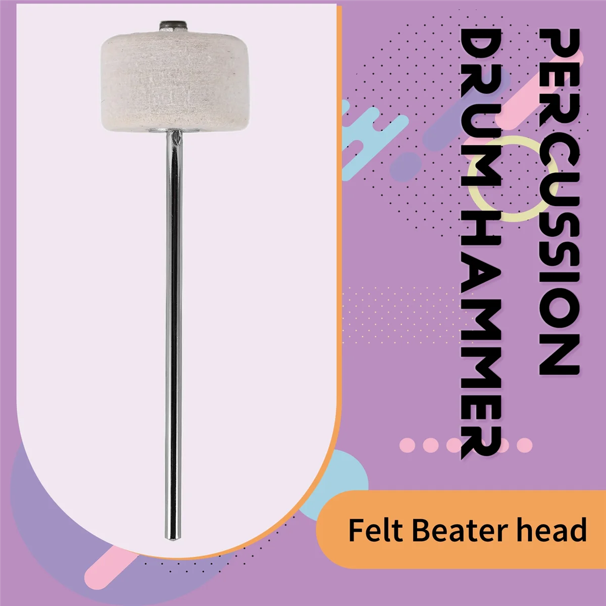 

AA85 New Bass Kick Drum Beater Felt Pedal Beater Head for Percussion Drum Hammer