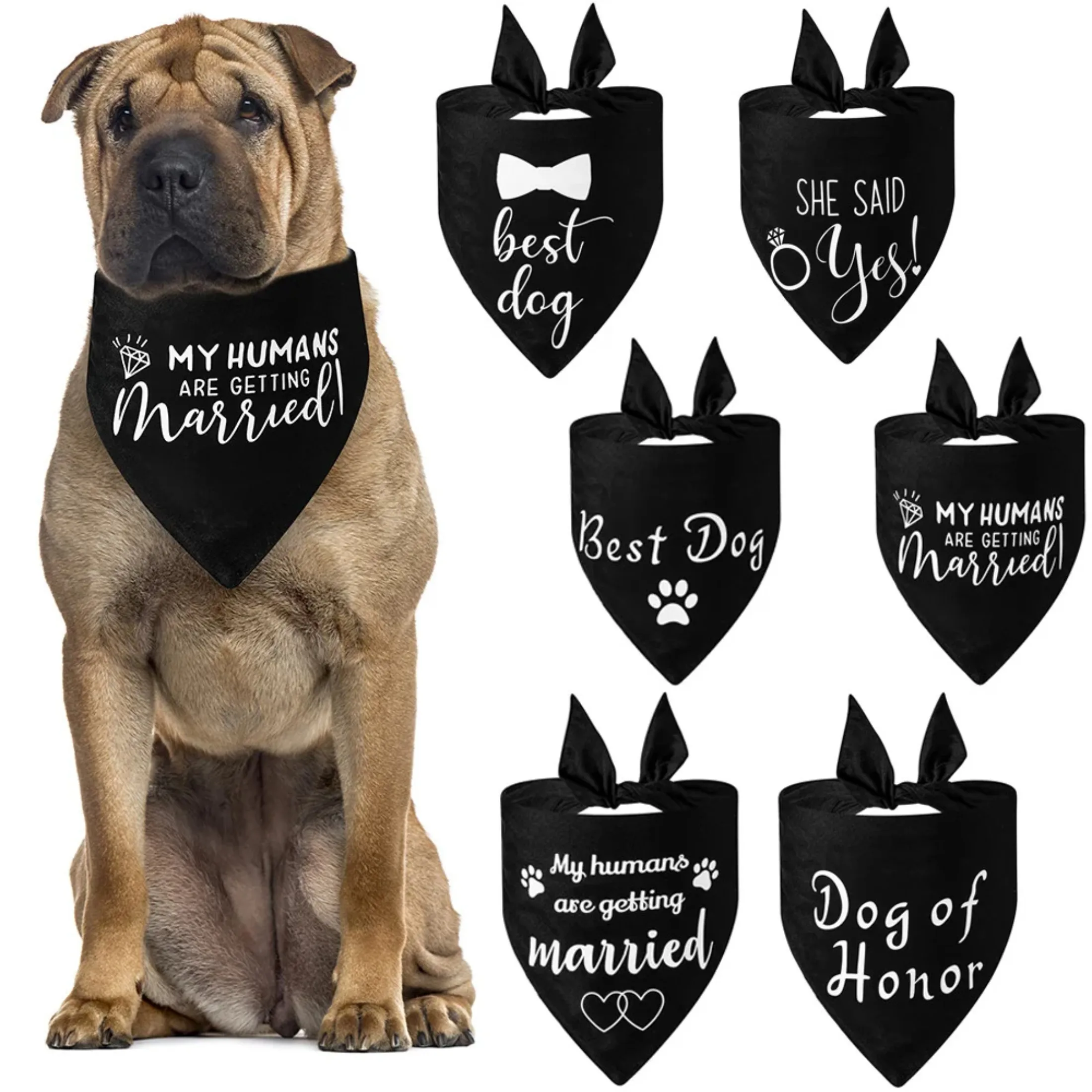 Best Dog of Honor Bandana Scarf Wedding Engagement Bridal Shower Bride To Be Bachelorette Hen Party Decoration Photo Shoot Gifts