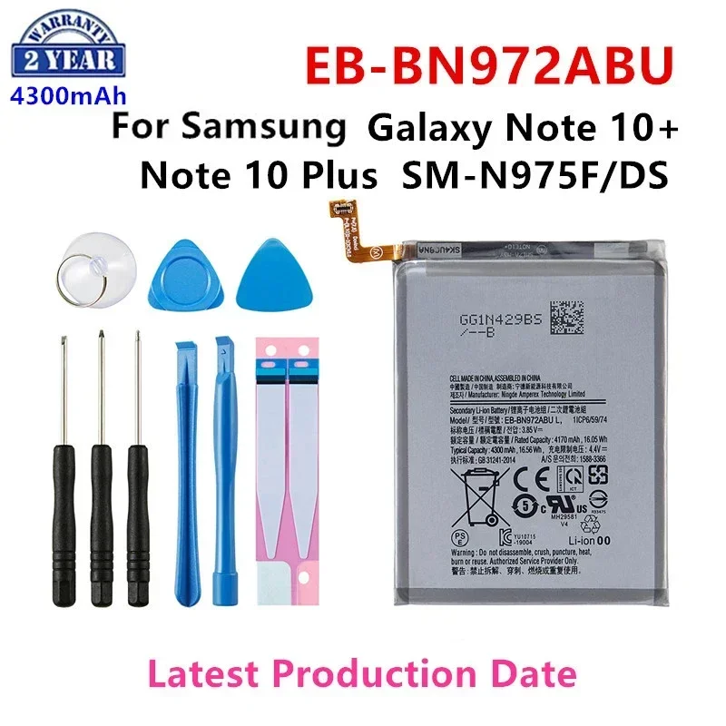 Brand New EB-BN972ABU 4300mAh Battery For Samsung Galaxy Note 10+ Note 10 Plus SM-N975F SM-N975DS phone Batteries+Tools