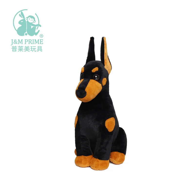 

Реалистичная плюшевая игрушка-собака доберман-пинчер J&M, мягкая кукла, милая игрушка-животное, подарок для друзей, детей, любителей собак