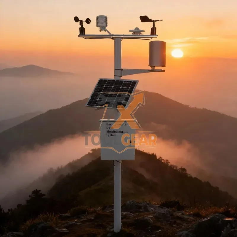 2026hotsale* Industrial IoT Solar Wireless Pole Weather Station Wind Speed Rain Gauge Solar Radiation