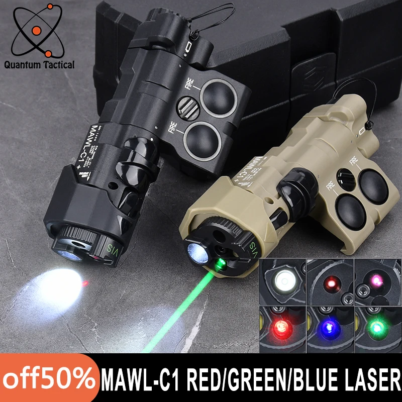 

WADSN Tactical MAWL-C1 Red Green Blue Dot Laser IR Fill Light Airsoft MAWL Full-Function White LED Flashlight Nylon Version