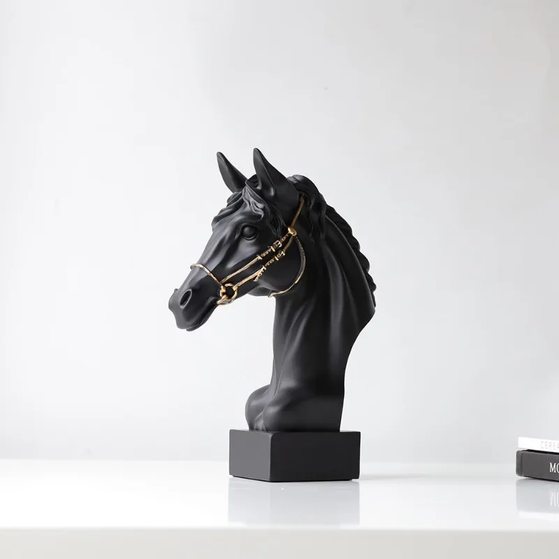 

Modern luxury horse head ornament,living room foyer and office decoration crafts,resin crafts,modern home decor home accessories