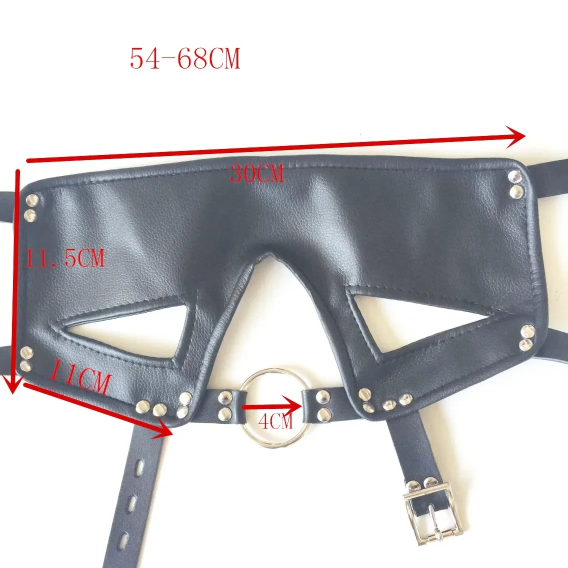Faux Leather Head Harness Straps Mask Adult Products Oral Fixation Open Mouth Gag BDSM Bondage Roleplay Sex Toys for Women Men