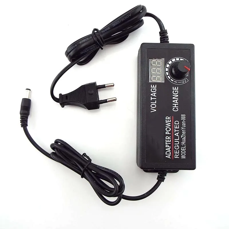 1/2/5pcs AC to DC 3V-24V 3A Adjustable Power Supply Adapter Universal Display Screen Power Volt Switching Charger 5.5*2.5mm B5