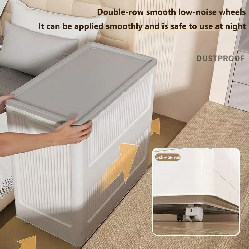 Cream Style Multifunction Large Capacity Plastic Storage Box Organizer for Home Organization Kids Clothes Socks Container