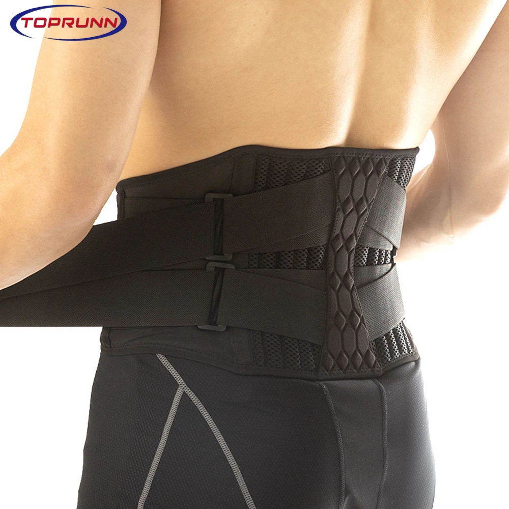 

TopRunn 1 Pcs Back Brace Lumbar Support- Waist Brace for Lifting,Back Pain,Sciatica,Scoliosis,Herniated Disc-Lower Back Brace