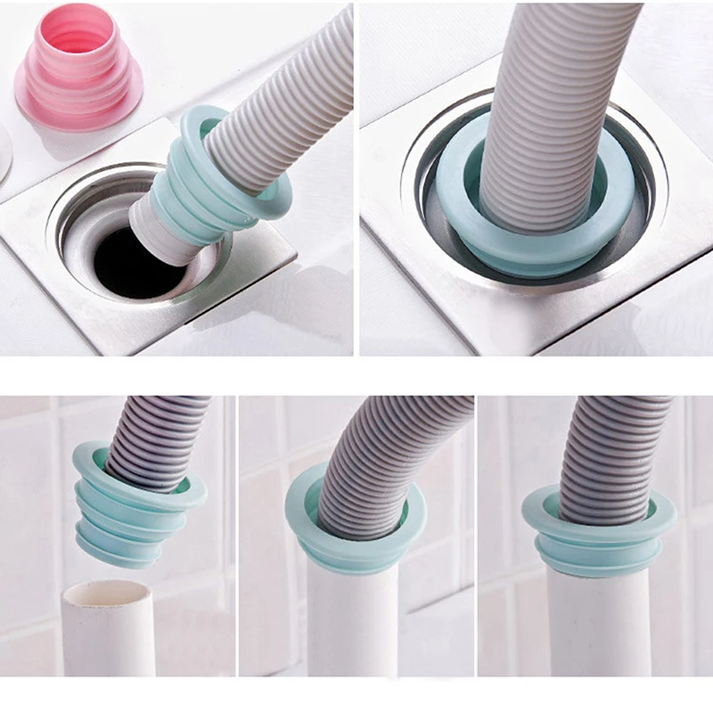 PP Insect Proof Anti-odor Sealing Cover Sewer Pipe Seal Ring Washing Machine Pipe Connector Floor Drain Plug Kitchen Bathroom