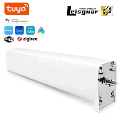 Tuya WiFi /ZigBee Electric Smart Curtain Motor Intelligent Shutter Motor with RF Remote Alexa Echo Google  225MM