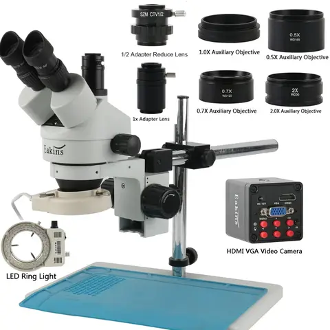 Stereo Trinocular Microscope 3.5X-90X Eakins