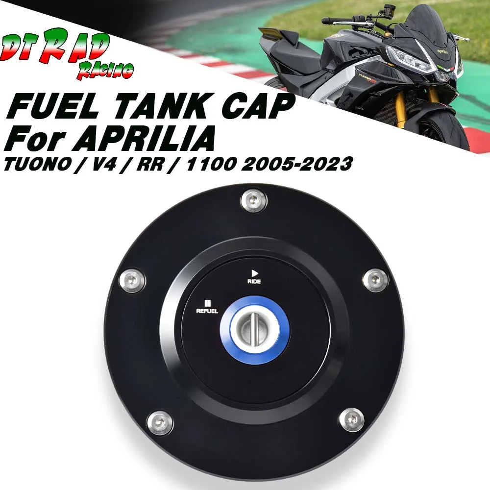 New For APRILIA TUONO / V4 / RR / 1100 2005-2023 Motorcycle Anti-Theft Fuel Tank Cap Key Gasoline Plug Locking Oil Gas Cover