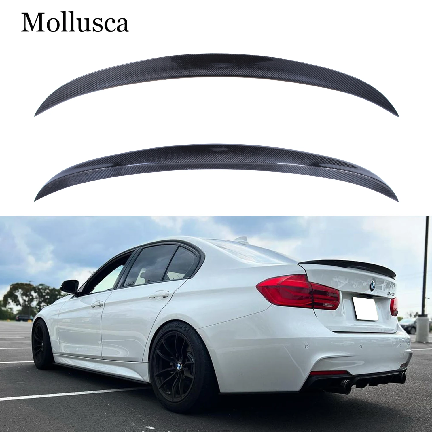 

For BMW 3 Series F30/M3 F80 Sedan P Style Carbon fiber Rear Spoiler Trunk wing 2011-2019