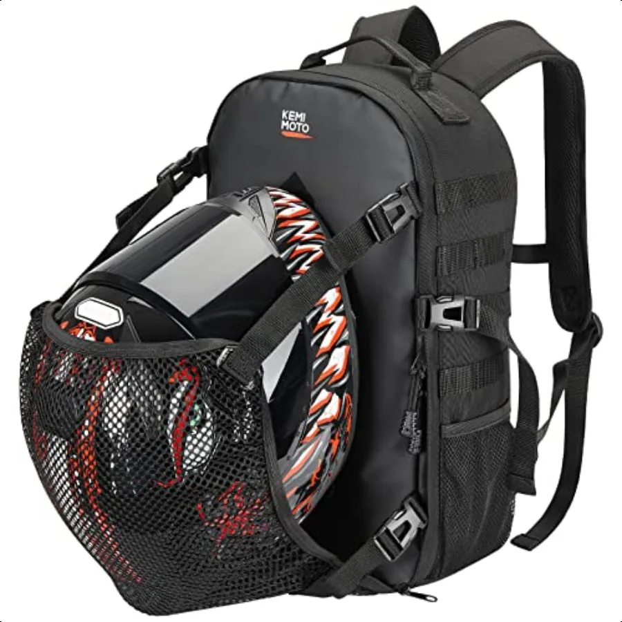 

Motorcycle Helmet Backpack 20L Bag With Hidden Net Large Capacity Holder