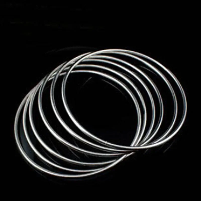 Chinese Linking Rings 6 Rings Set Magnetic Lock 30cm - Chrome - magic tricks Stage magic comedy mentalism Illusion wholesale