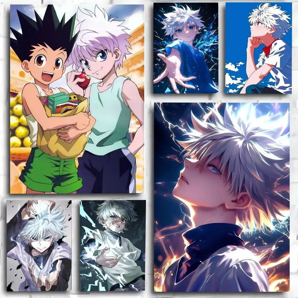 Anime HUNTER x HUNTER Killua Zoldyck Poster Kunstdruck im Anime-Stil, Heimdekoration, ideales Geschenk, perfekte Raumdekoration