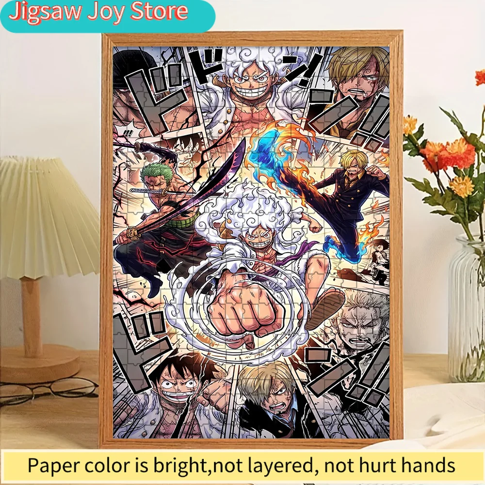 

Аниме-пазл «One Piece: Пираты Соломенной Шляпы, Гир 5» с Луффи, Зоро, Санджи, коллаж из манги, креативный подарок для любителей аниме, декор для дома
