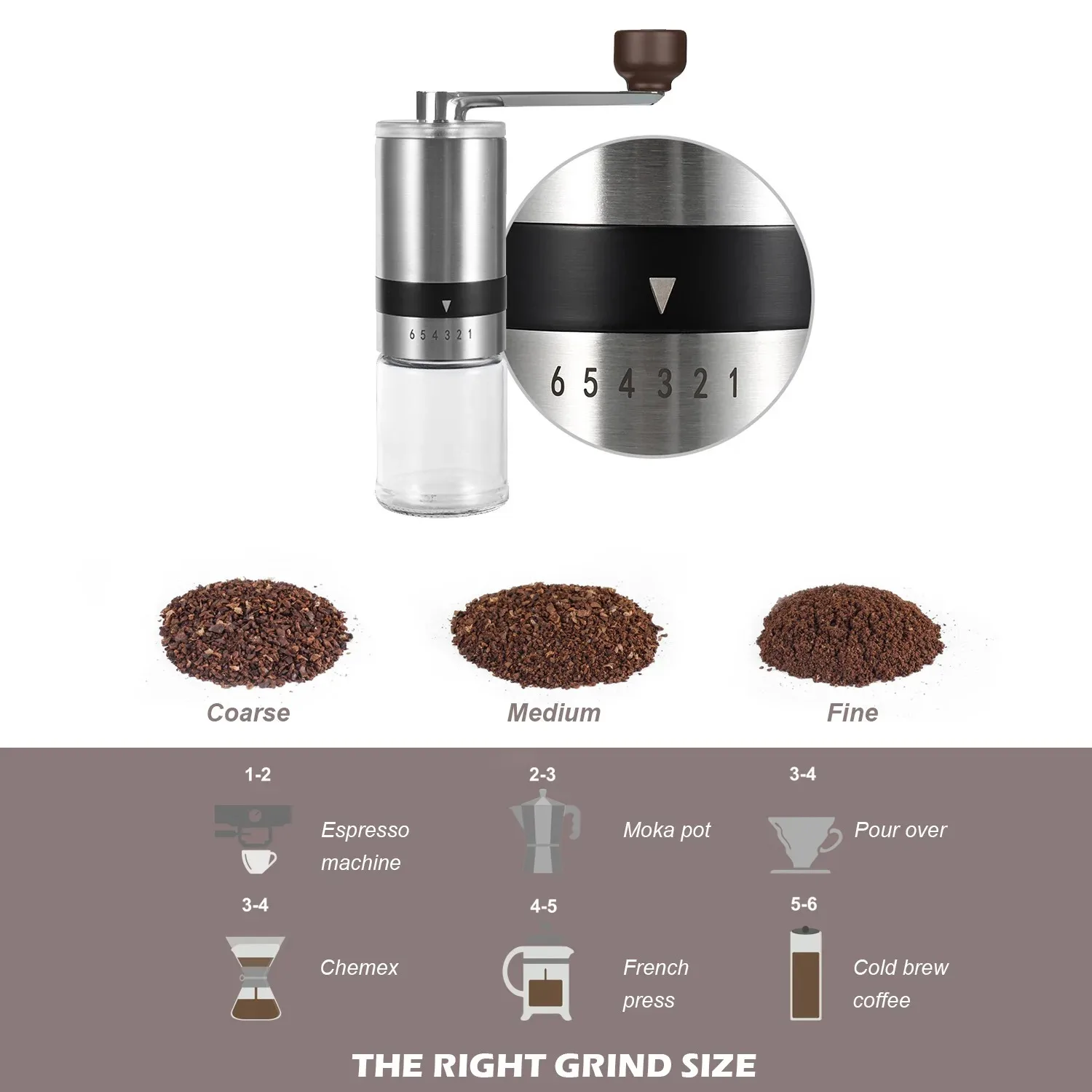 Hand Brewing Coffee Set, Hand Crank Bean Grinder, Hand Brewing Pot Gift Box, Outdoor Home Camping Full Set Sharing Pot in Stock.