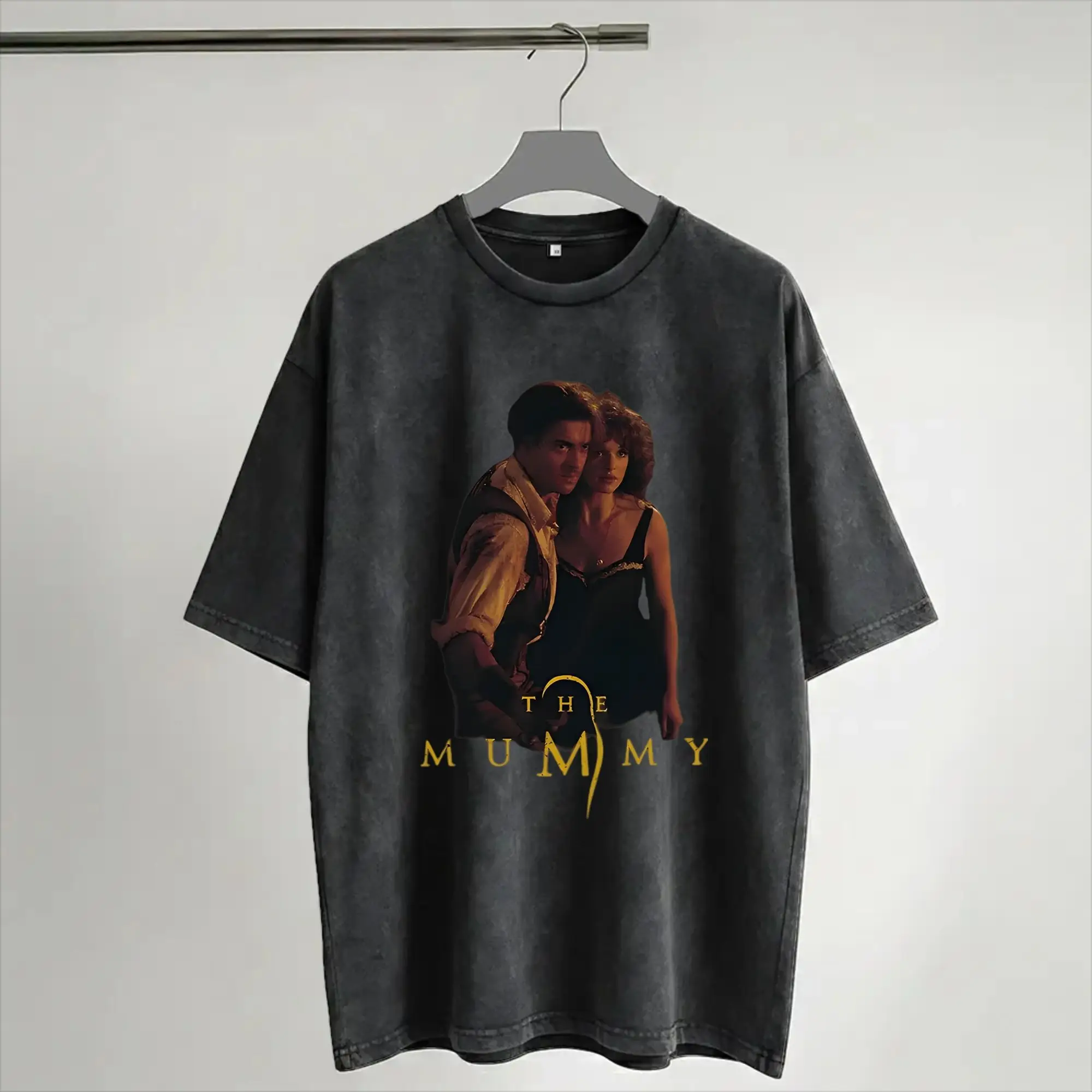 Harajuku Washed Shirts The Mummy 25th Anniversary Merch Retro T Shirt Oversize  Streetwear Short Sleeve Graphic Printed Tees