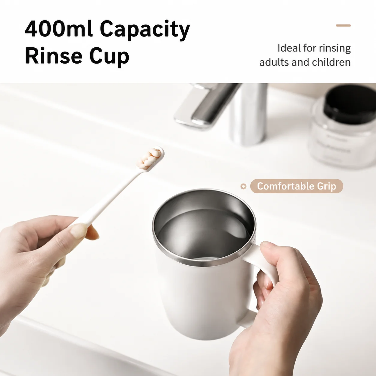 Magnetic Wall-mounted Toothbrush Holder 304 Stainless Steel Cup_voghion.com