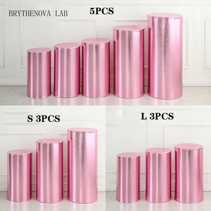 Wedding Props Dessert Bucket Gilt Cover Cylindrical Dessert Table Table Cover Party Decorations Elastic Bronzed Tablecloth