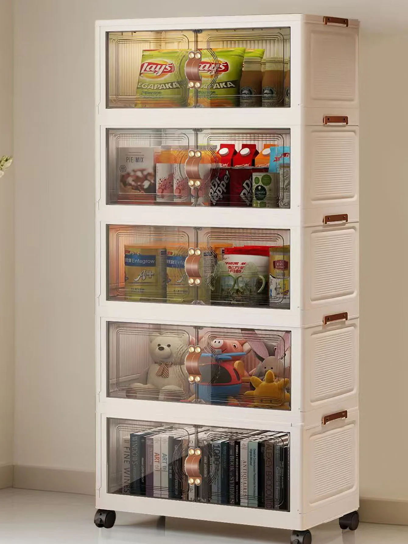 Armario de almacenamiento para niños, armario plegable para dormitorio, sala de estar, armario Simple de gran capacidad para bebé, organizador multifuncional