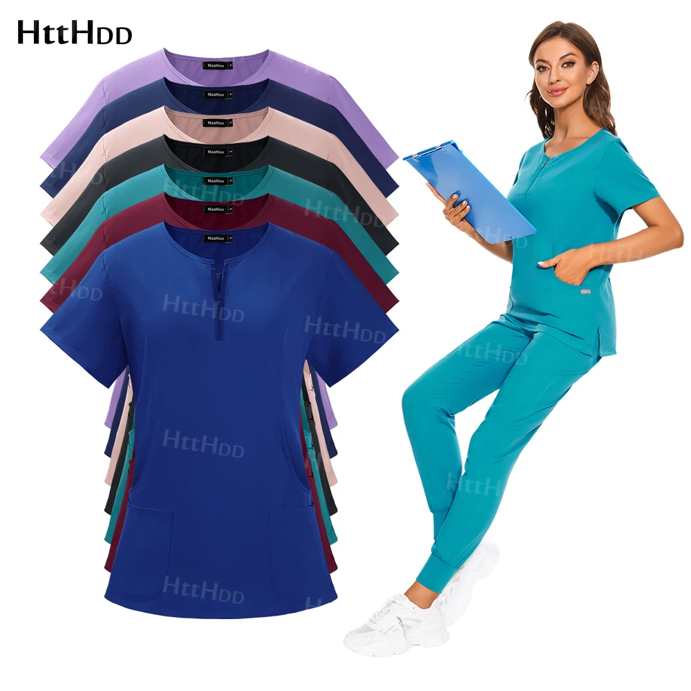 

Hot Selling Uniforms Medical Scrubs Pediatric Nursing Work Wear Hospital Professional Surgical Gowns Suit Breathable Spa Uniform