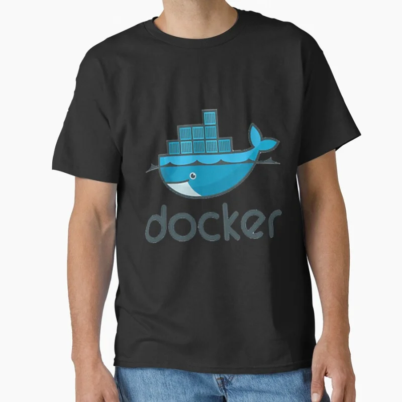 

Docker Funny Linux debian sys admin engineer humor gift T-shirt for developer software programmer Large size Tops S-6xl