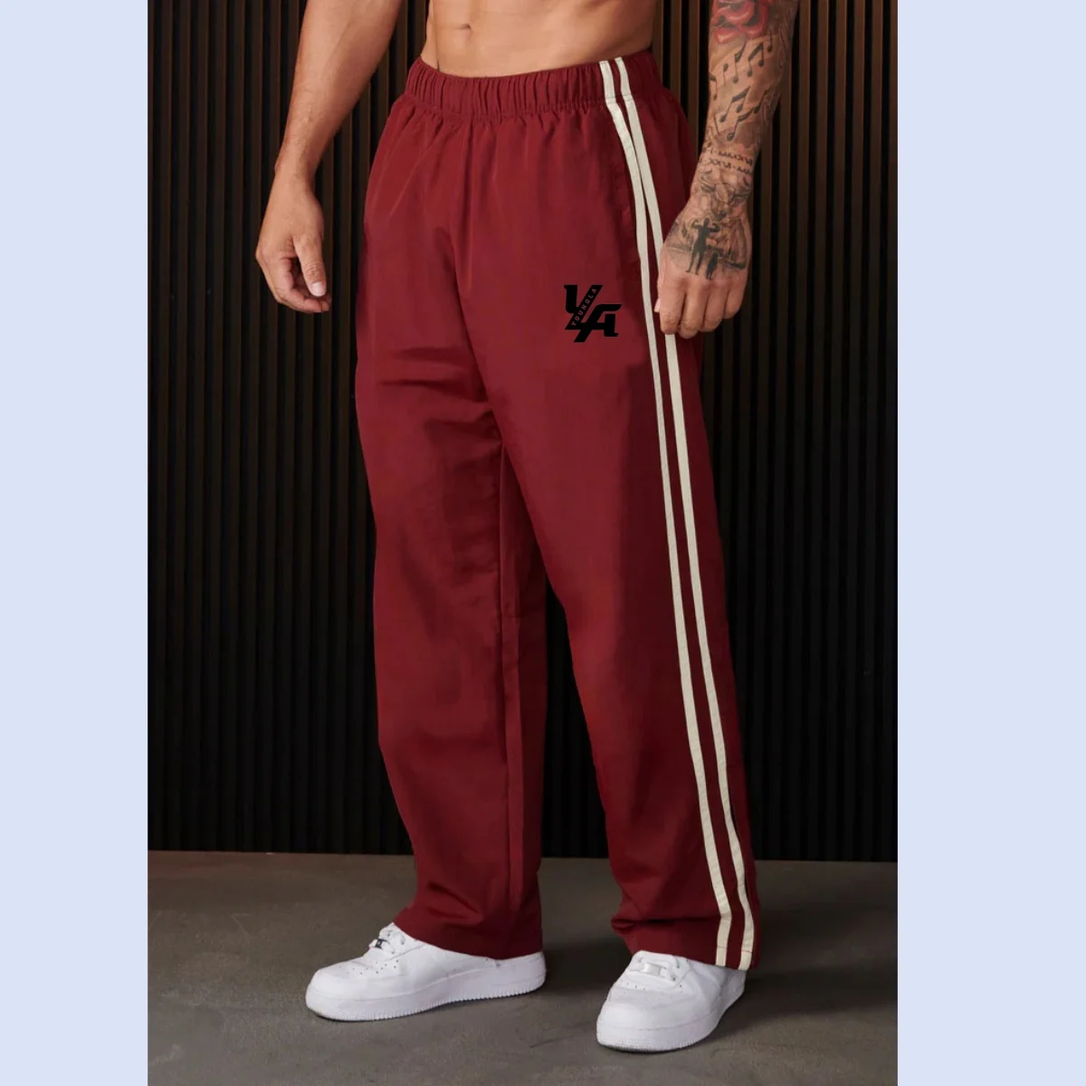 young leisure sweatpants gym 2025 bodybuilding running training pants cotton terry printed bouquet foot pants