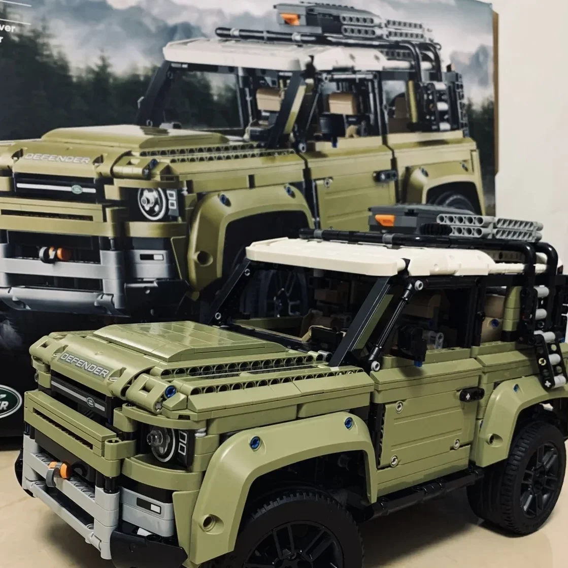 

Набор коллекционных строительных блоков Technical Rover Defender, классическая модель внедорожного автомобиля, идеальные подарки для любителей грязевых велосипедов