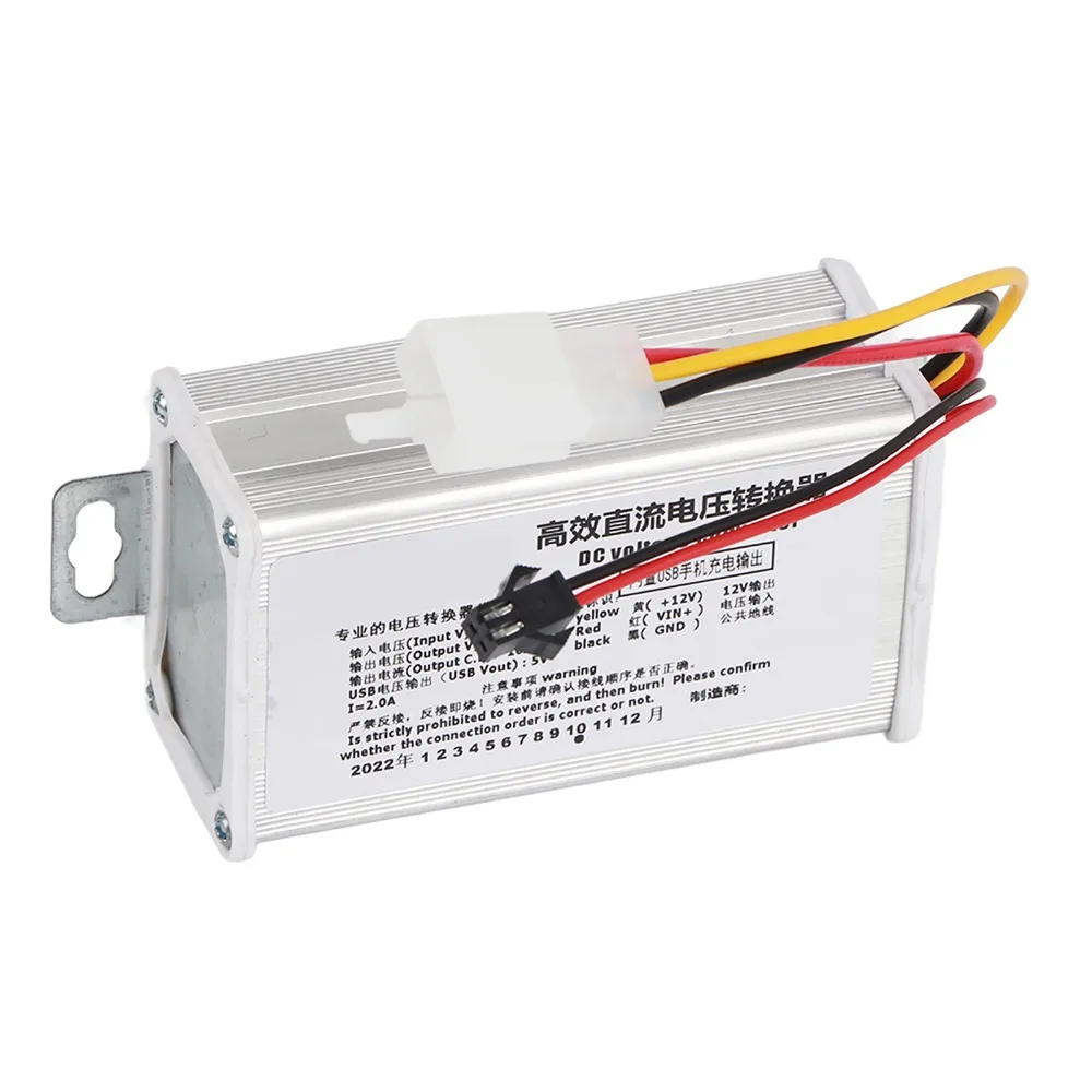24V-72V to 12V10A DC Converter USB Output 5V2A Safe Reliable Step Down Power Supply Module Voltage Regulator Car Power Supply