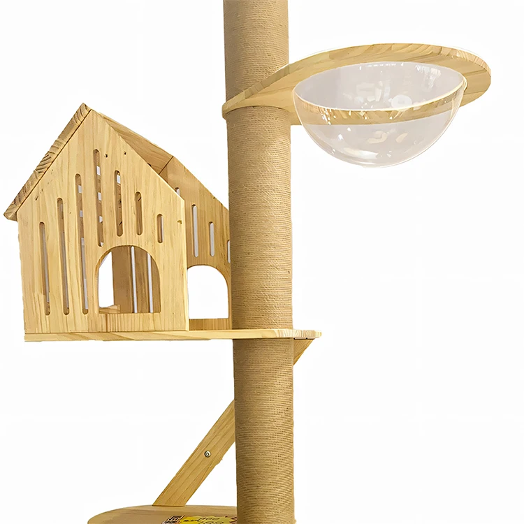 MICHI لعبة الحيوانات الأليفة عمود الخدش إطار تسلق القطط منصة القفز شجرة القط شقة الأثاث بيت الحيوانات الأليفة برج الكرتون #4