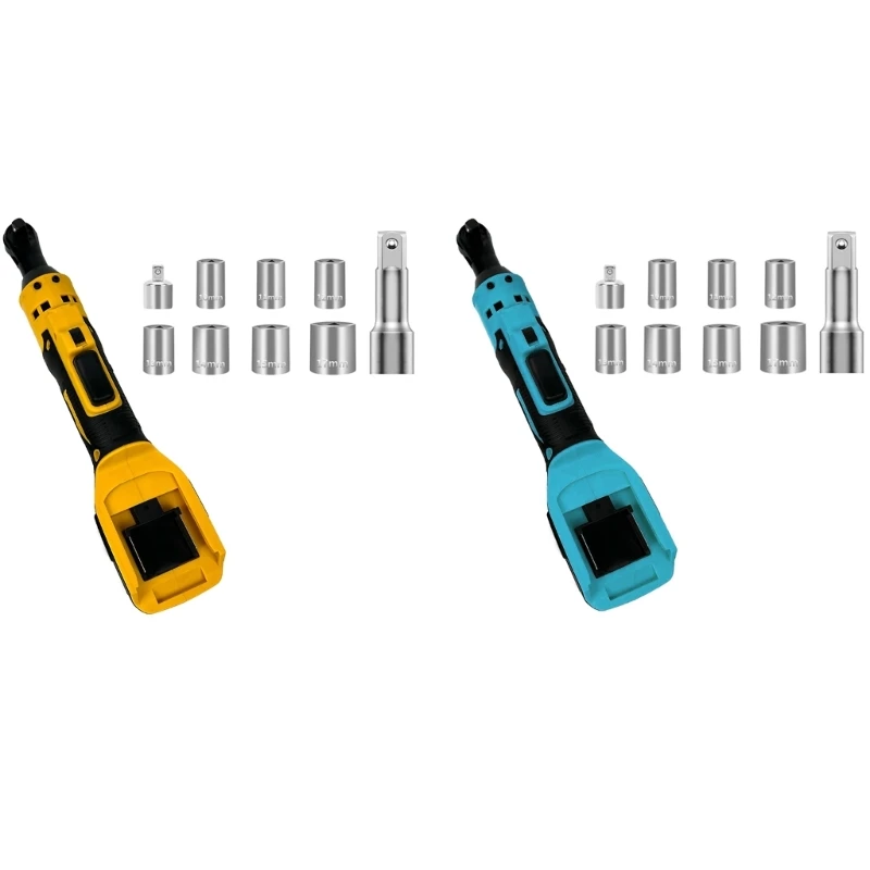 3/8" Draadloze Ratelsleutel 3/8" Power Ratelsleutel Gereedschapssets 7CS Sockets Verlengstuk 1/4" Adapter Variabele Snelheid