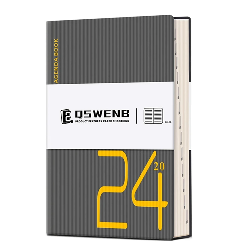 

2024 Journal Notebook, 360 Pages Hardcover Leather Notebook For Women Men, 5.7X8.3Inch, Gray Durable High Guality