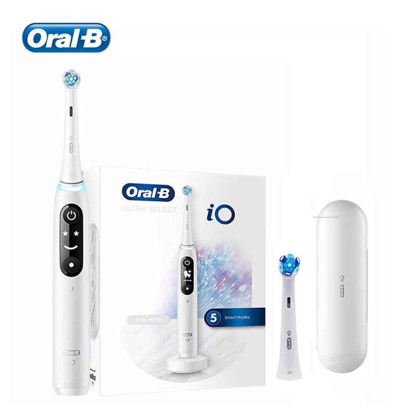 

Oral-B iO Series 7 Electric Toothbrush Sonic Clean Teeth with 2 Brush Heads 5 Smart Modes With Pressure Sensor Tooth Brush