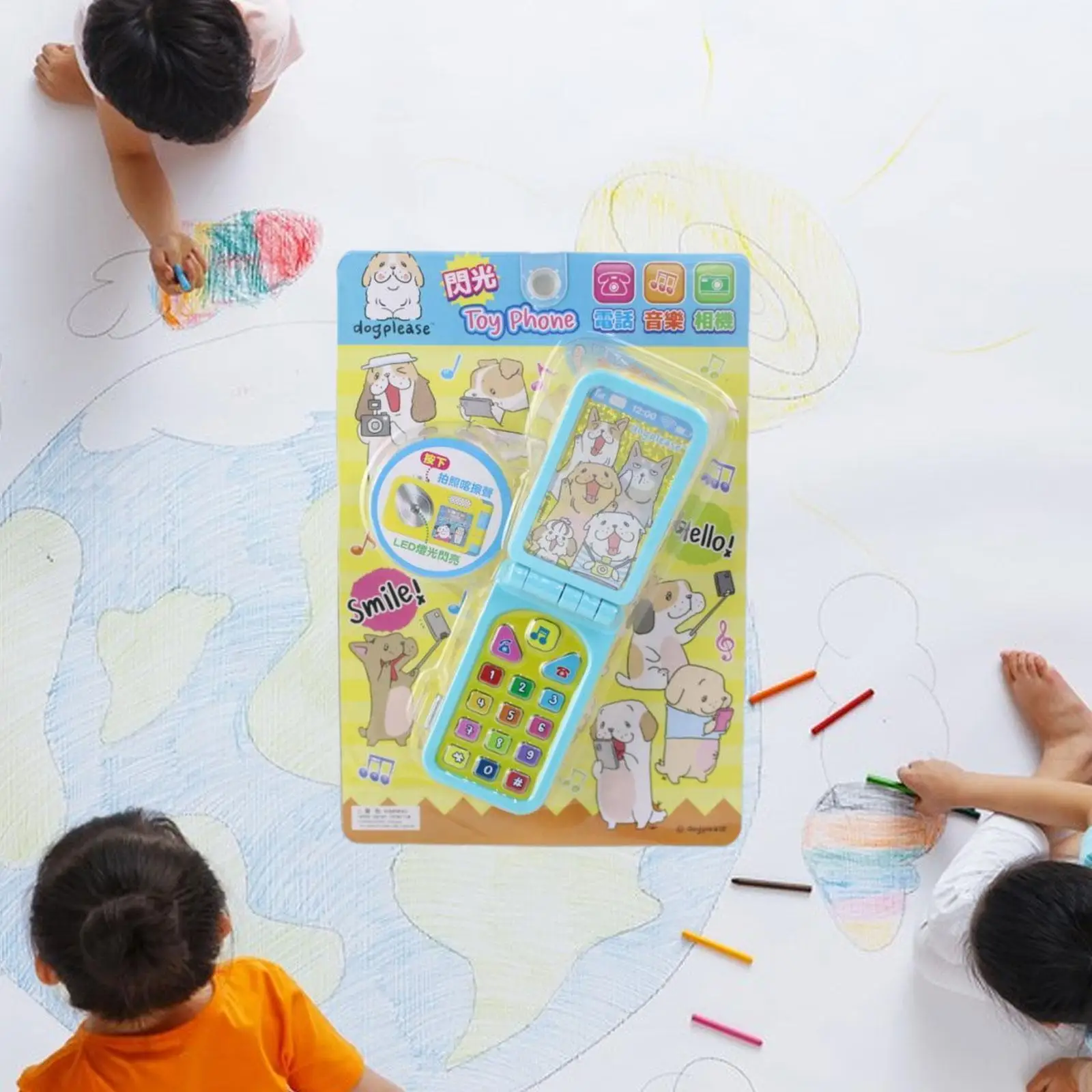 Giocattolo musicale per telefono per bambini Fai finta di giocare sviluppa lingua Giocattolo sensoriale per l'educazione precoce per età 1 anno Regali di festa Bambini Infantili
