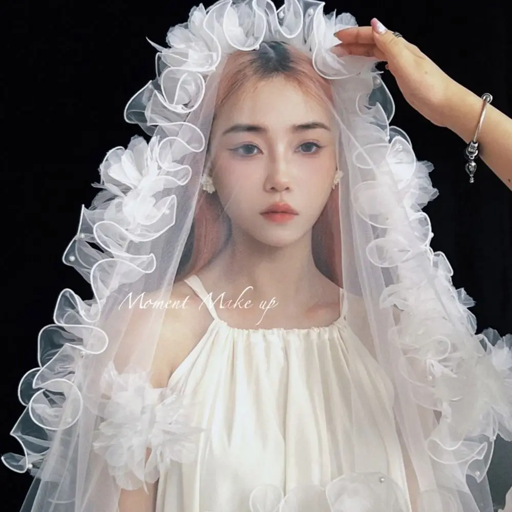 1 Yard Organza Lace 11CM Wide Multicolor Wedding Dress Accessories 3D Pleated Thickened Pleats Designer Fabric Skirt Cuffs