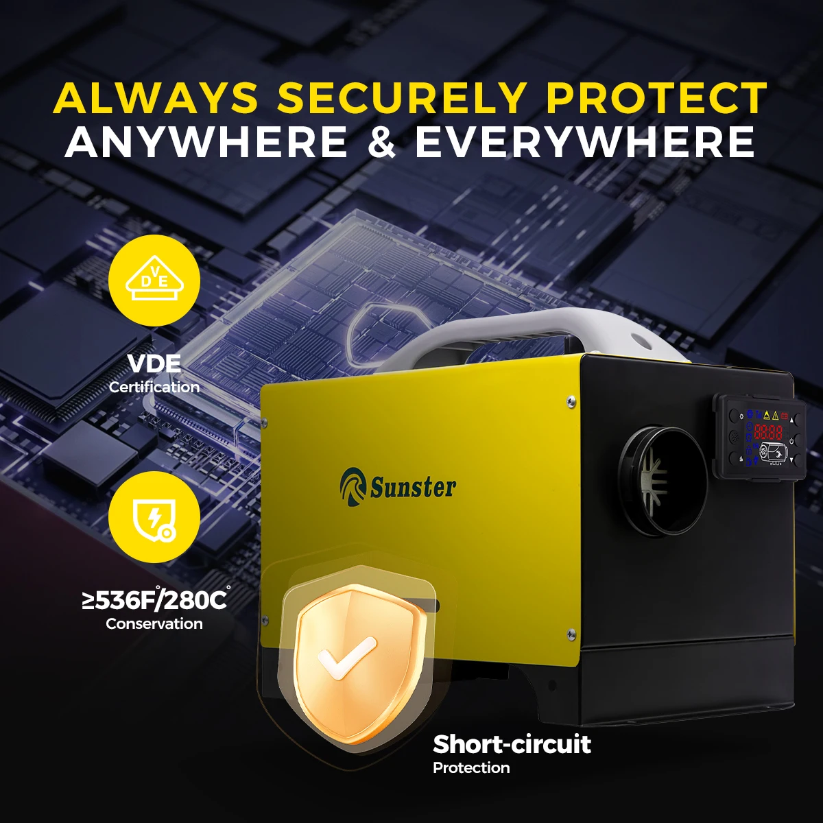 Aquecedor de ar diesel portátil, 8kw, 12v, 24v, 110-240v, com controle lcd, aquecedor de carro, tudo em um, aquecedor de ar de estacionamento para carro, rv, acampamento