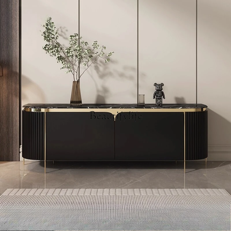 

Italian TV cabinet modern light luxury marble TV cabinet combination