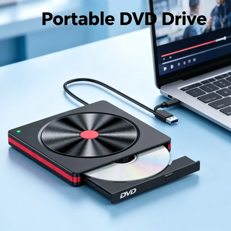 External CD DVD±RW Drive, USB 3.0 Type-C DVD CD ROM Reader Lightweight DVD Burner Player for PC Laptop Desktop