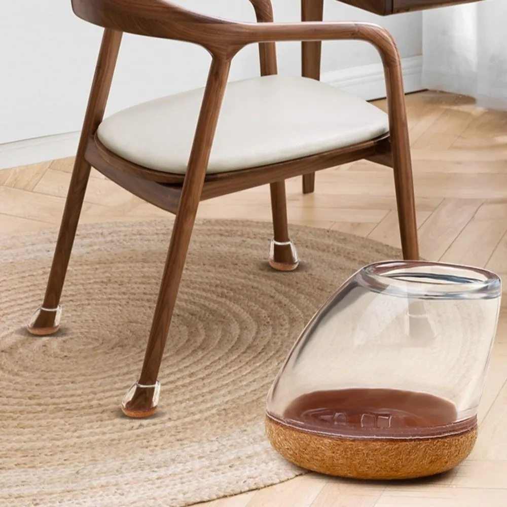 جديد 8 قطعة كرسي قطري الساق حماة القدم يغطي متعددة الوظائف مرنة سيليكون الأثاث منصات القدم حماية الأرضيات الخشبية #1