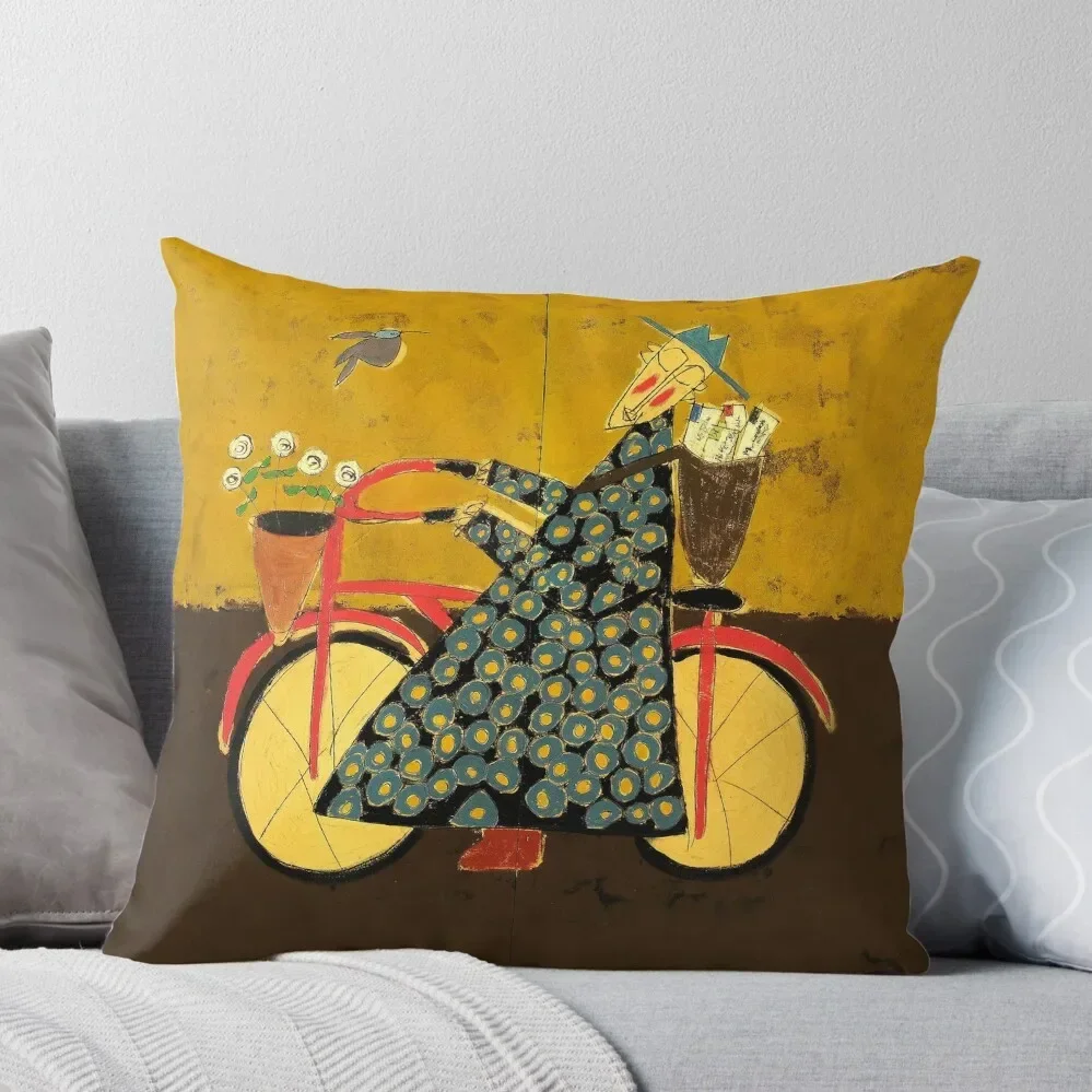 Bicycle Monk with loveletters Throw Pillow sleeping pillows pillow cover christmas Cusions Cover Pillow