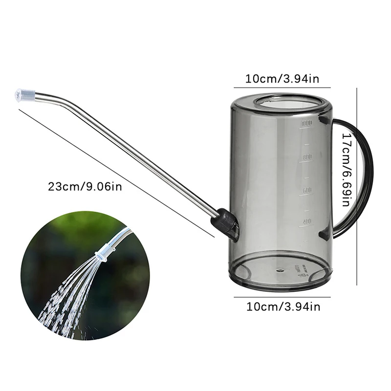 Gardening Watering Can Large Capacity Detachable Watering Kettle Household Stainless Steel Long Mouth Garden Lawn 1.5l Plastic