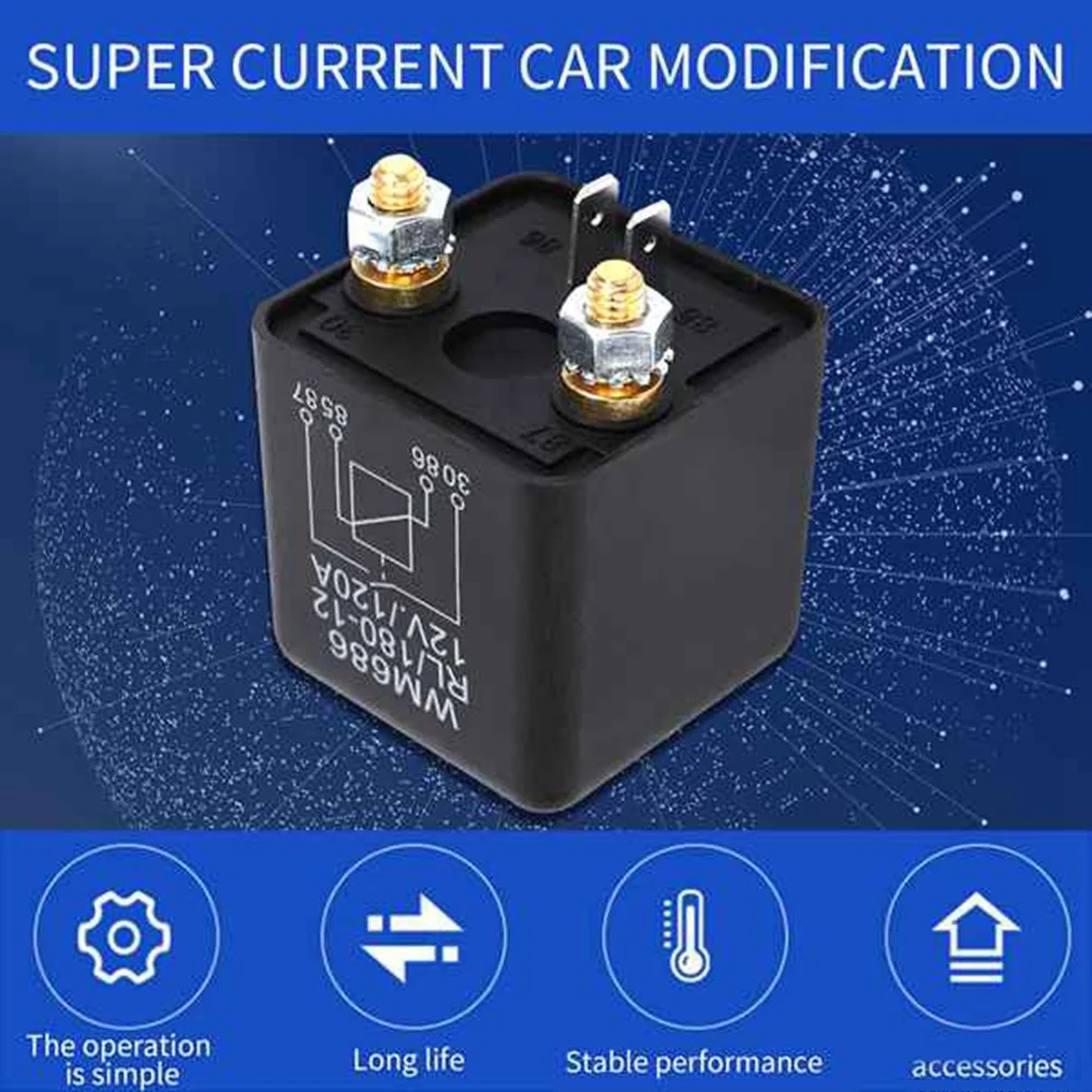 50PCS Car Starter Relay DC 12V 100A 4-Pin WM686 Normal Open Car Starter Relay for Control Battery ON/OFF