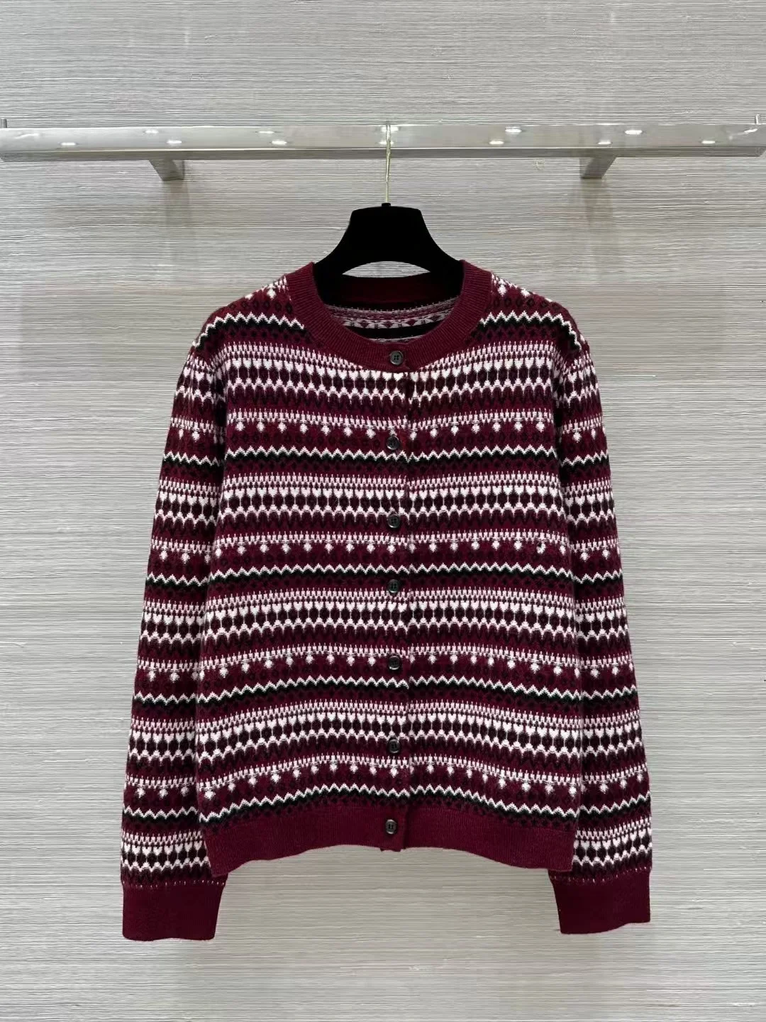 High end customized women's 2024 autumn/winter round neck cardigan